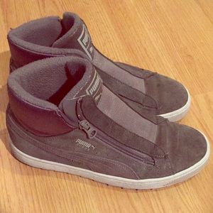 High top grey pumas